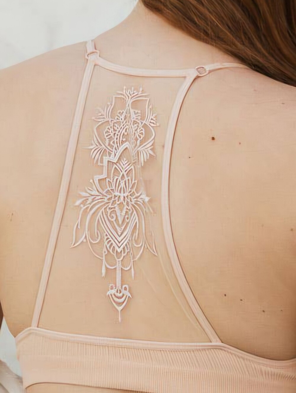 NWT Blush Tattoo Mesh Racerback Bralette